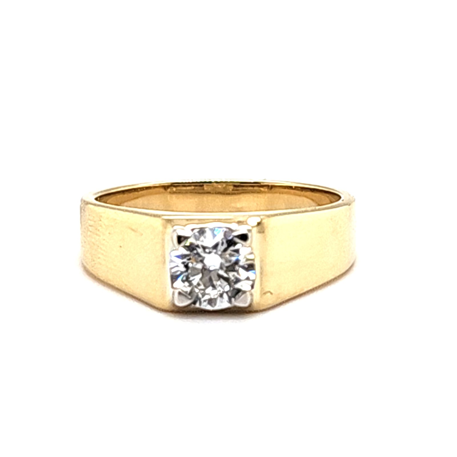 LG - 14K 1.02CT D-RING MEN RDS CERTIFIED